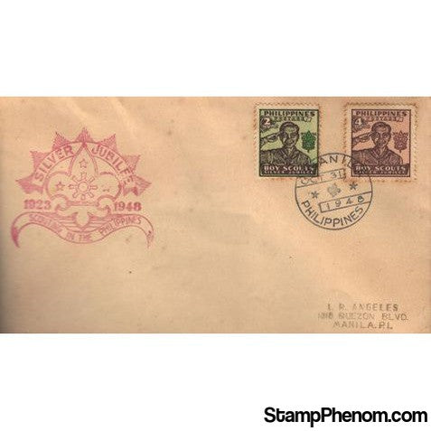 Silver Jubilee Scouting in the Philippines Lot 2, Philippines, October 31, 1948 First Day Cover