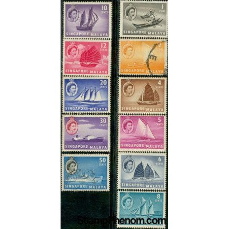 Singapore Ships , 11 stamps