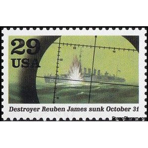 United States of America 1991 Sinking of Destroyer Reuben James, Oct. 31