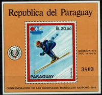 Paraguay 1972 Skier