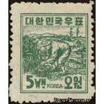 South Korea 1949 Rice harvesting-Stamps-South Korea-StampPhenom