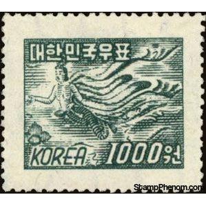 South Korea 1952 Mural from Ancient Tomb-Apsara-Stamps-South Korea-StampPhenom
