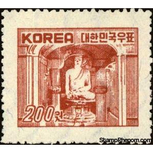 South Korea 1952 Sok Kul Am, Near Kyongju-Stamps-South Korea-StampPhenom