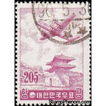 South Korea 1956 Plane and Eastern Towngate of Seoul-Stamps-South Korea-StampPhenom