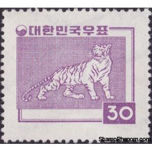 South Korea 1957 Tiger-Stamps-South Korea-StampPhenom