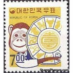South Korea 1967 Monkey and Oriental Zodiac-Stamps-South Korea-StampPhenom