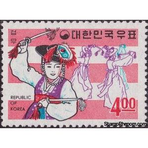 South Korea 1967 Sword dance-Stamps-South Korea-StampPhenom