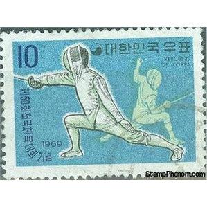 South Korea 1969 Fencing-Stamps-South Korea-StampPhenom