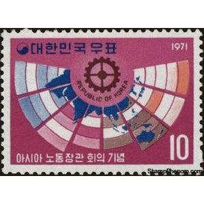 South Korea 1971 Asian Labor Minister´s Conference-Stamps-South Korea-StampPhenom