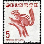 South Korea 1974 Burunduk (Eutamias sibiricus)-Stamps-South Korea-StampPhenom