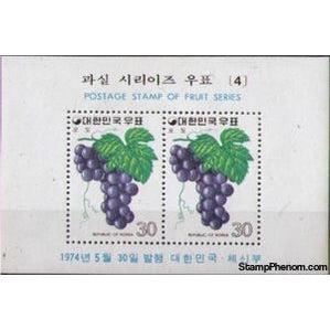 South Korea 1974 Grapes, Souvenir Sheet-Stamps-South Korea-StampPhenom