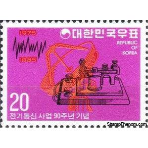 South Korea 1975 Korean Telecommunications system, 90th Anniv.-Stamps-South Korea-StampPhenom