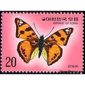 South Korea 1976 Butterfly (Dilipa fenestra)-Stamps-South Korea-StampPhenom