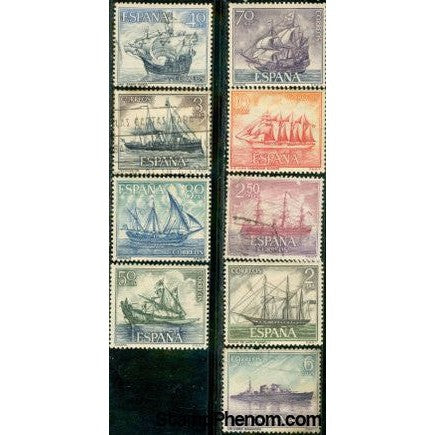 Spain Ships , 9 stamps