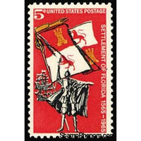 United States of America 1965 Spanish Explorer, Royal Flag of Spain, and Ships