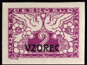 Czechoslovakia 1919 Special Delivery Stamp (VZOREC)-Czechoslovakia-StampPhenom