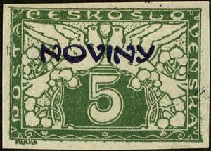 Czechoslovakia 1926 Special Delivery Stamp (express) - overprint-Czechoslovakia-StampPhenom
