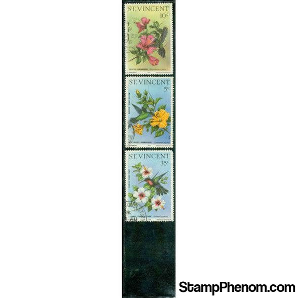 St. Vincent Flowers , 3 stamps