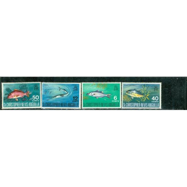 St. Christopher Fishes , 4 stamps - St. Christopher Fishes , 4 stamps