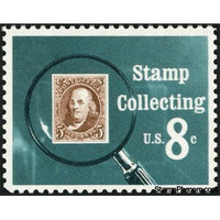 United States of America 1972 Stamp Collecting - U.S. No. 1 under Magnifying Glass