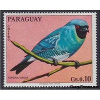 Paraguay 1973 Swallow Tanager (Tersina viridis)