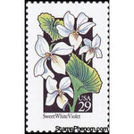 United States of America 1992 Sweet White Violet (Viola blanda)