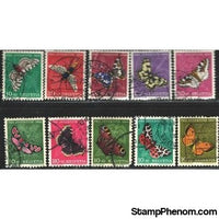 Switzerland Butterflies , 10 stamps