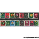 Switzerland Flowers , 16 stamps