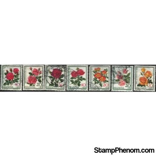 Switzerland Flowers , 7 stamps