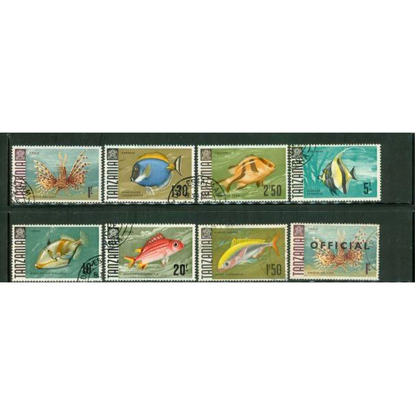 Tanzania Fishes , 8 stamps Lot 2 - Tanzania Fishes , 8 stamps Lot 2