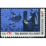 United States of America 1973 Teapartiers in Boat next to Dock