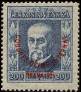 Czechoslovakia 1925 Tomáš Garrigue Masaryk - Olympic Congress in Prague-Czechoslovakia-StampPhenom