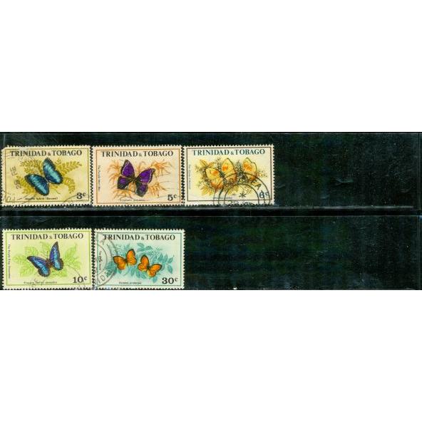 Trinidad & Tobago Butterflies , 5 stamps - Trinidad & Tobago Butterflies , 5 stamps