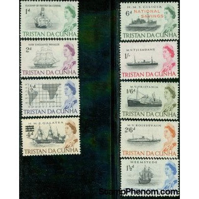 Tristan da Cunha Ships , 9 stamps