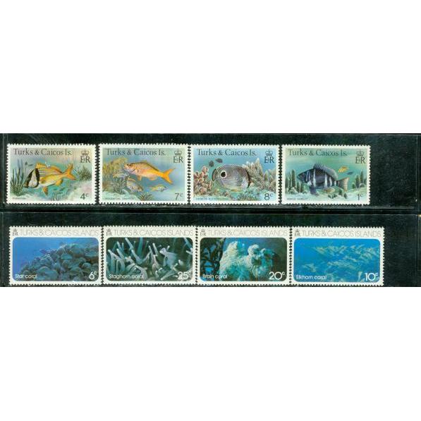 Turks & Caicos Fishes , 8 stamps Lot 2 - Turks & Caicos Fishes , 8 stamps Lot 2