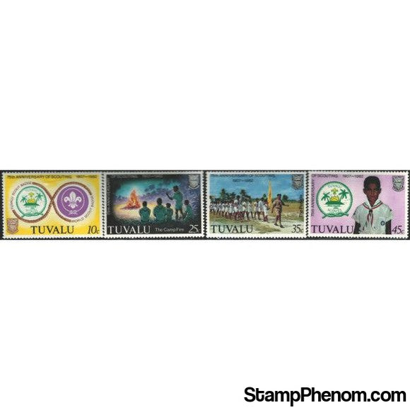 Tuvalu Scouting Lot 2 , 4 stamps