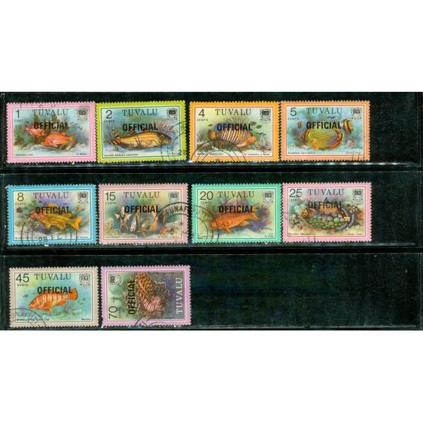 Tuvalu Fishes , 10 stamps - Tuvalu Fishes , 10 stamps