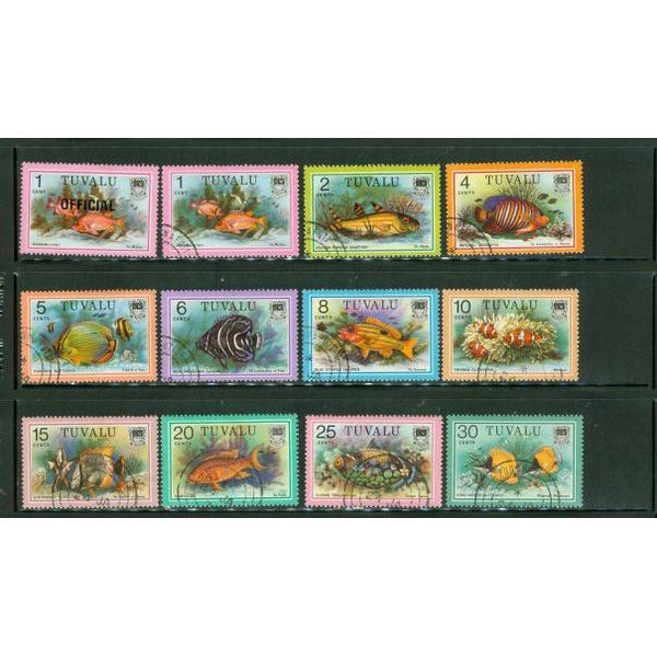 Tuvalu Fishes , 12 stamps - Tuvalu Fishes , 12 stamps