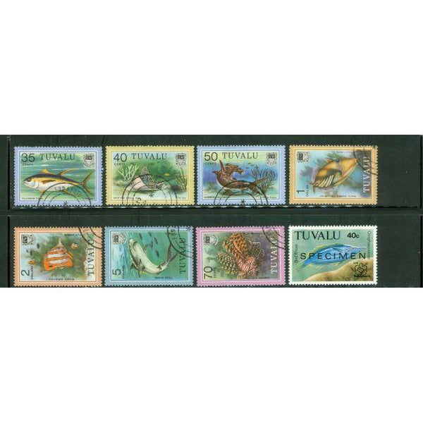Tuvalu Fishes , 8 stamps Lot 3 - Tuvalu Fishes , 8 stamps Lot 3