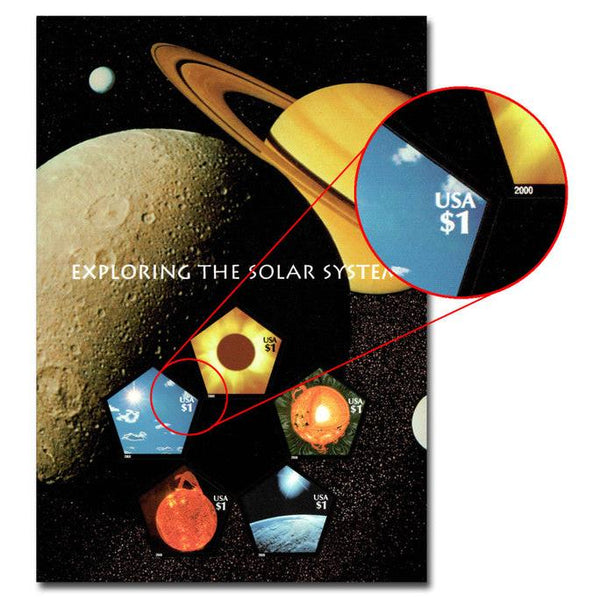 United States of America 2000 $1 Exploring The Solar System Imperforate Sheet Error-United States of America-StampPhenom