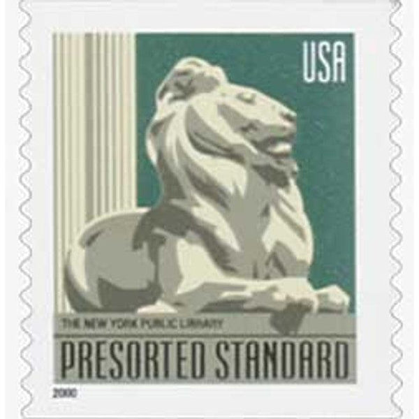United States of America 2000 10c Lion Statue, Non-Denominational, Coil-United States of America-StampPhenom
