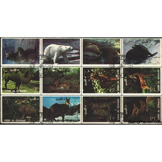 Umm Al Qiwain Animals, Lot 6, 12 stamps-Stamps-Umm Al Qiwain-StampPhenom