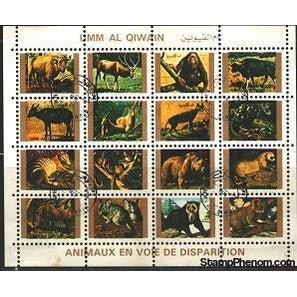 Umm Al Qiwain Animals, Lot 8, 16 stamps-Stamps-Umm Al Qiwain-StampPhenom