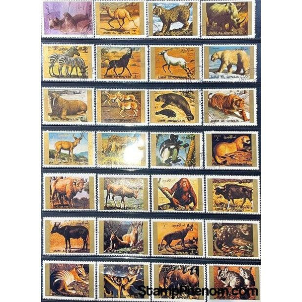 Umm Al Qiwain Animals, Lot 9, 28 stamps-Stamps-Umm Al Qiwain-StampPhenom