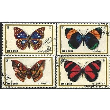 Umm Al Qiwain Butterflies, Lot 3, 6 stamps-Stamps-Umm Al Qiwain-StampPhenom