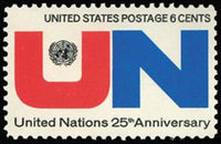 United States of America 1970 United Nations 25th Anniversary