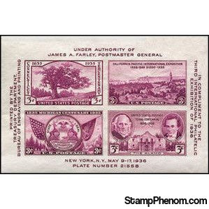 United States of America 1936 Third International Stamp Exhibition TIPEX '36, New York