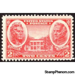United States of America 1937 Andrew Jackson, Winfield Scott and the Hermitage