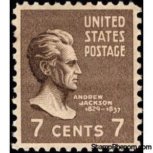 United States of America 1938 Andrew Jackson (1767-1845), seventh President of the U.S.A.