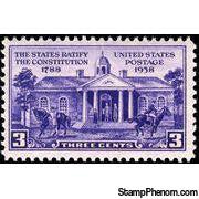 United States of America 1938 Constitution Ratification-Stamps-United States of America-Mint-StampPhenom